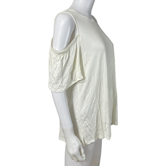 Gibson Ivory Cold Shoulder Short Sleeve Blouse Top
New - Picture 6 of 7